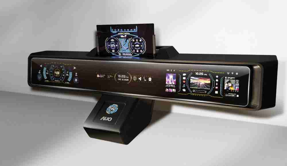 赏金国际Micro LED沉浸式车舱显示方案结合 可卷式、、、、可伸缩的Micro LED应用并可呈现不同的质感纹路，，展现人性化设计